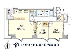 ワールドシティタワーズアクアタワーA4棟 2LDKの間取図画像