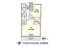 ブリリアタワー川崎 1LDKの間取図画像