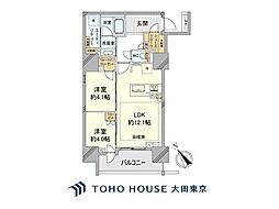 PROUD五反田 2LDKの間取図画像