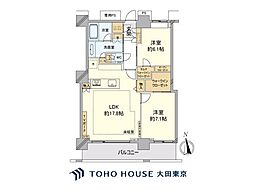 ベイクレストタワー 2LDKの間取図画像