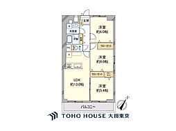 鶴見スカイハイツA棟 3LDKの間取図画像