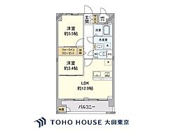 東建マンション学芸大 2LDKの間取図画像