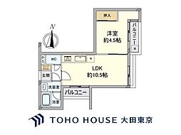 セザール久が原 1LDKの間取図画像