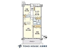 エンゼルパークサイド川崎 2SLDKの間取図画像
