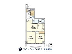 トーエイ大森コープ 2DKの間取図画像