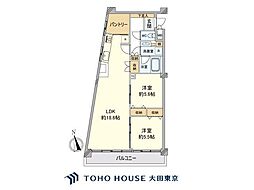 メゾン赤坂 2LDKの間取図画像
