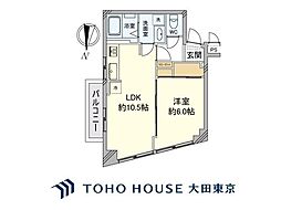 サンドエル松原 1LDKの間取図画像