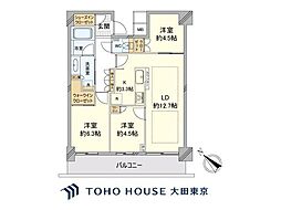 リヴァリエB棟 3LDKの間取図画像