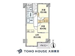 ライオンズマンション大森 2DKの間取図画像
