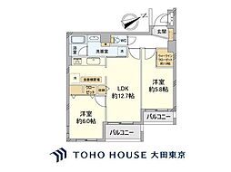 サーパス祖師谷大蔵 2LDKの間取図画像