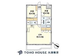 シーアイマンション駒場A棟 2LDKの間取図画像