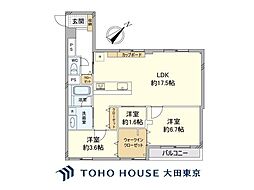 東山コーポラス 2LDKの間取図画像