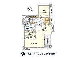 フェアロージュ南平台 2LDKの間取図画像