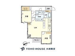 グランドメゾン麻布十番館 2LDKの間取図画像