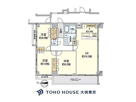 3LDK 間取り
