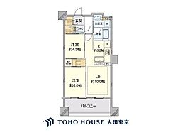 シティハウス横浜 2LDKの間取図画像