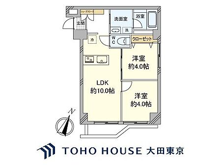 2LDK 間取り