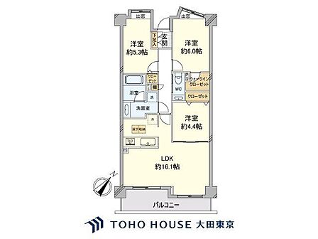 3LDK 間取り