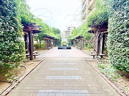 豊かなグリーンエリア。四季折々の景色を楽しめます。