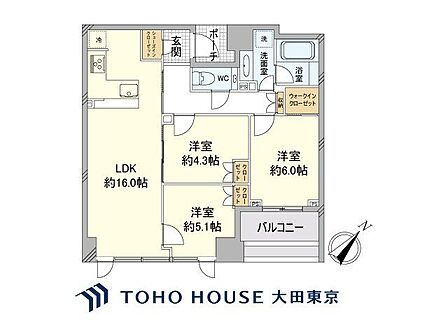 3LDK 間取り