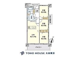 グランイーグル南六郷2 3LDKの間取図画像