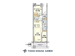 マジェスティハウス新宿御苑パークナード 1SLDKの間取図画像
