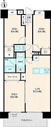 日神パレステージ東川口ヒルパーク 3LDKの間取図画像