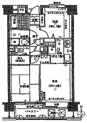 関町南パーク・ホームズ 2LDKの間取図画像