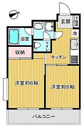 日神パレス豊島園 2Kの間取図画像