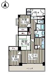 ライフピア川口2アクシオス 3LDKの間取図画像