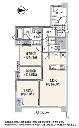 ザ・ステイツ向山フィルコート 3LDKの間取図画像