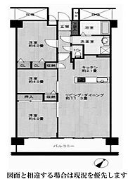 セザール新座ガーデン 3LDKの間取図画像