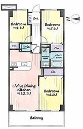 サンマンション戸田 3LDKの間取図画像