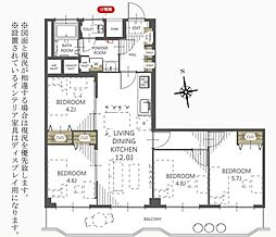 メゾンゴールド 4LDKの間取図画像