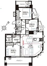 D'クラディア平和台 3LDKの間取図画像