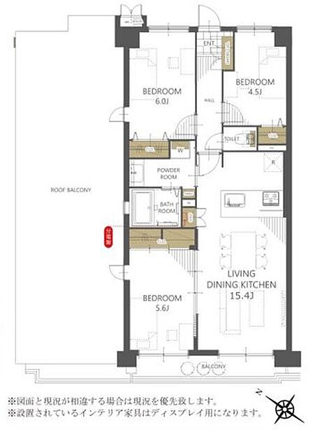 広々ルーフバルコニー付き・角部屋につき陽当たり・通風良好◎新規リフォーム済の綺麗なお部屋で新生活をスタートできます。