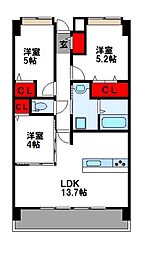 (仮称)プラトウズ仲原 3LDKの間取図画像