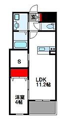 CUBE SUCRE内橋 1SLDKの間取図画像