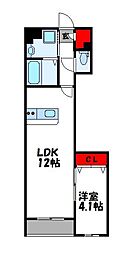 グランステージ宇美駅前 1LDKの間取図画像