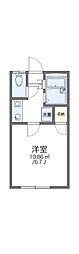 レオパレス祇園町 1Kの間取図画像