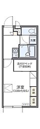 レオネクストseirin3 1Kの間取図画像