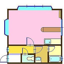 ルミエール1 ワンルームの間取図画像