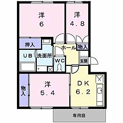 メゾンドール 3DKの間取図画像