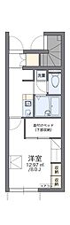 レオパレス車尾 1Kの間取図画像