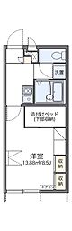 レオネクストseirin3 1Kの間取図画像