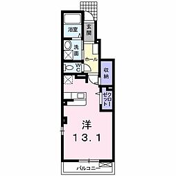 アルマーニ2 ワンルームの間取図画像