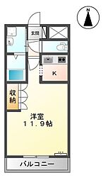 プロニティ表 1Kの間取図画像