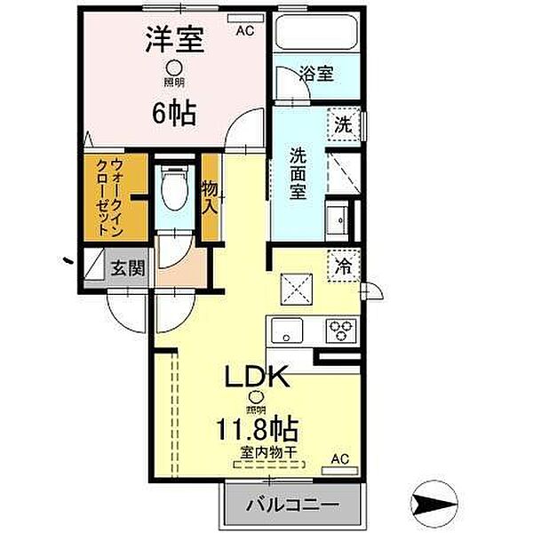 エイトビート 102｜鳥取県米子市皆生温泉 2丁目(賃貸アパート1LDK・1階・45.42㎡)の写真 その2