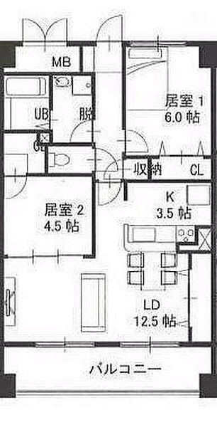 スカイマンションＦ 403｜鳥取県米子市西福原(賃貸マンション2LDK・4階・63.00㎡)の写真 その2