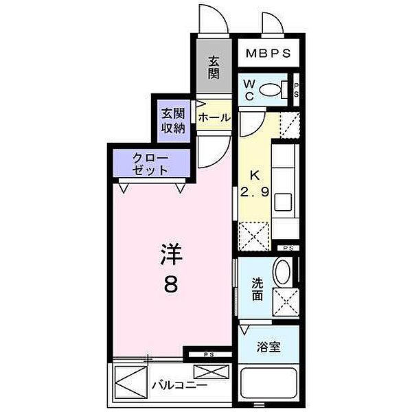 エレガントヴィエI ｜鳥取県米子市旗ヶ崎 6丁目(賃貸マンション1K・3階・31.06㎡)の写真 その2